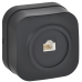GLORY Розетка для открытой установки компьютерная RJ45 кат.5E РК10-ХЧм черный матовый IEK