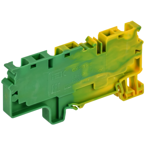 ARMAFIX Клемма пружинная CX6-3 PE 6мм2 трехконтактная заземляющая IEK ARMAFIX Клемма пружинная CX6-3 PE 6мм2 трехконтактная заземляющая IEK
