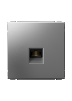 ARTGALLERY РОЗЕТКА компьютерная RJ45, кат. 6A, механизм, СТАЛЬ