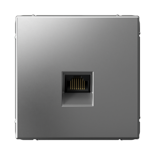 ARTGALLERY РОЗЕТКА компьютерная RJ45, кат. 6A, механизм, СТАЛЬ