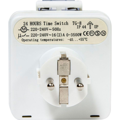 Розетка с таймером Feron TM31 суточная мощность 3500W/16A IP44 Розетка с таймером Feron TM31 суточная мощность 3500W/16A IP44