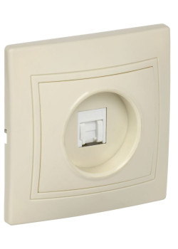 Розетка компьютерная 1-м СП Кварта РК10-ККм IP20 крем. IEK EKK10-K33-DM