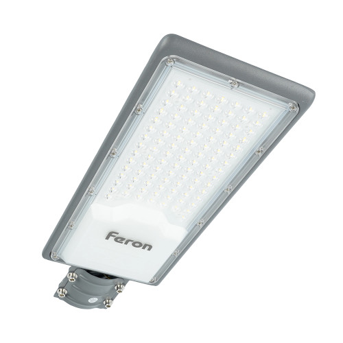 Светодиодный уличный консольный светильник Feron SP3034 80W 6400K 230V, серый Светодиодный уличный консольный светильник Feron SP3034 80W 6400K 230V, серый