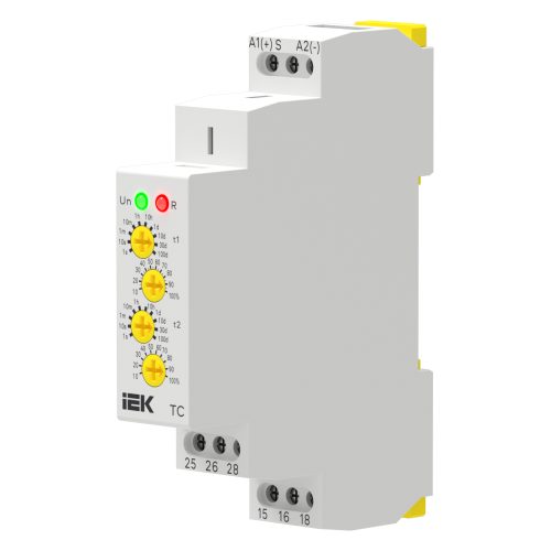 Реле циклическое TC реверсивное 2 контакта 12-240В AC/DC AC IEK Реле циклическое TC реверсивное 2 контакта 12-240В AC/DC AC IEK