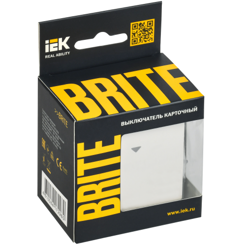 BRITE Выключатель карточный 30А ВС10-1-8-БрБ белый IEK BRITE Выключатель карточный 30А ВС10-1-8-БрБ белый IEK
