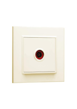 Розетка телевизионная проходная TV 1-м СП Karea IP20 6дБ крем. Makel 56010007