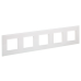 SKANDY Рамка 5-местная SK-F25W стекло арктический белый IEK SKANDY Рамка 5-местная SK-F25W стекло арктический белый IEK