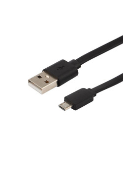 Кабель USB универс. microUSB шнур плоский 1м черн. Rexant 18-4270
