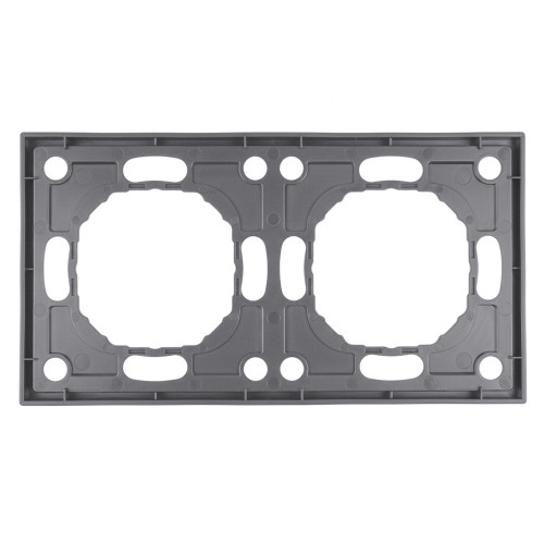 Рамка STEKKER, PFR00-5002-10 2-местная, серия Эмили, платиново-серый, soft touch Рамка STEKKER, PFR00-5002-10 2-местная, серия Эмили, платиново-серый, soft touch