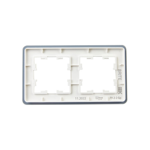 BRITE Рамка 2-местная РУ-2-2-Бр стекло белый RE IEK BRITE Рамка 2-местная РУ-2-2-Бр стекло белый RE IEK