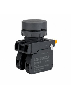 Кнопка SB-31 плоская с фиксацией 1NO+1NС черная IP65
