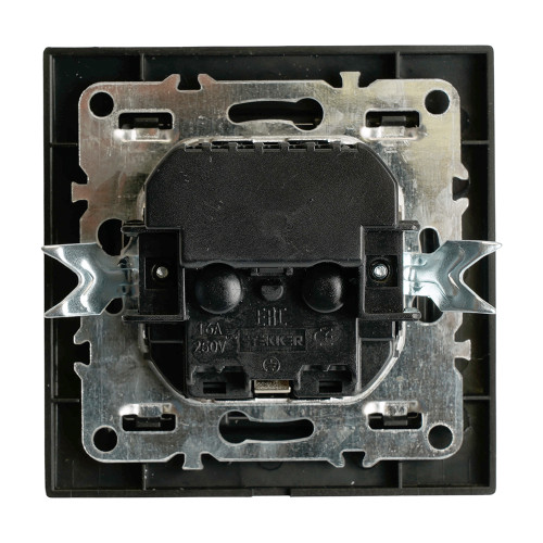 Розетка 1-местная с/з STEKKER, PST16-9016-03, 250В, 16А с USB+ type C, серия Эрна, черный Розетка 1-местная с/з STEKKER, PST16-9016-03, 250В, 16А с USB+ type C, серия Эрна, черный