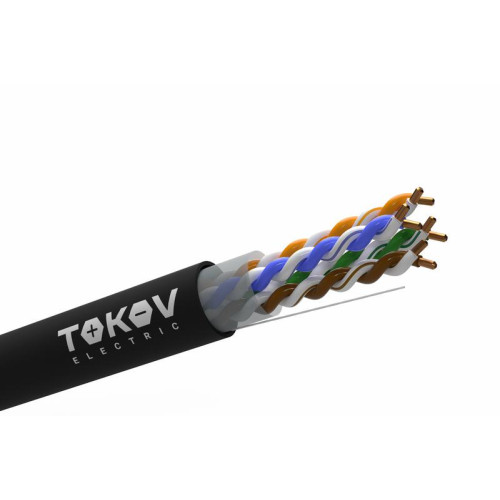 Кабель витая пара U/UTP 4х2х24AWG(0.52мм) кат.5E PE outdoor Fluke tested 305м (м) PRO TOKOV ELECTRIC TKP-C05-U42-5E-RU-OD