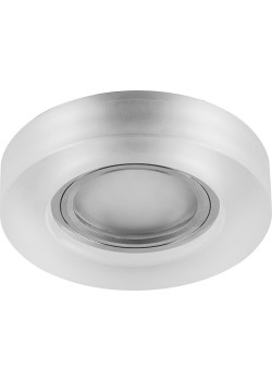 Светильник встраиваемый с белой LED подсветкой Feron CD8080 потолочный MR16 G5.3 белый матовый