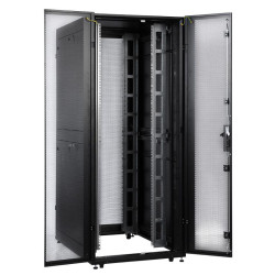 Шкаф серверный ЦМО (ШТК-СП-48.8.12-44АА-9005) напольный 48U 800x1130мм пер.дв.перфор. задн.дв.перфор. 2 бок.пан. 1350кг черный 890мм 170кг 180град. 2215мм