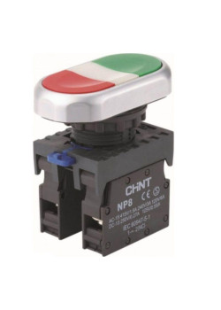 Кнопка двойная NP8-11S 1НО+1НЗ IP65 (R) CHINT 667178