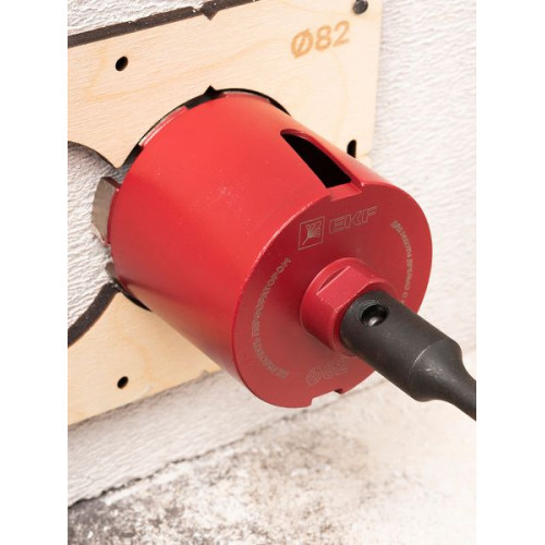 Коронка алмазная для дрелей с микроударом DCH-82MH Micro Hit Laser M16 EKF Professional
