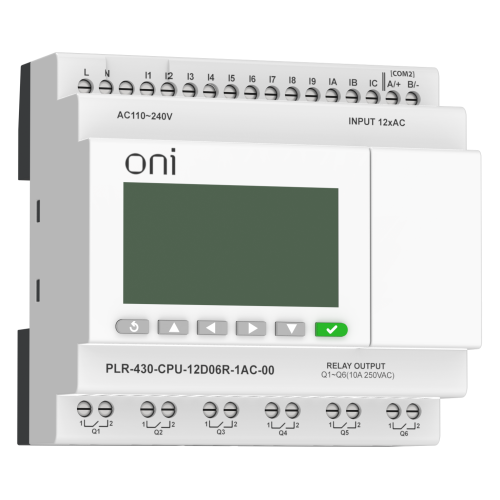ПЛК 430 Модуль ЦПУ 12 DI 6 RO 220В AC с экраном ONI