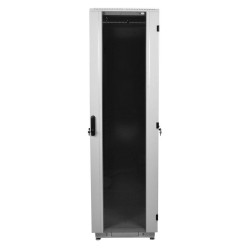Шкаф серверный ЦМО (ШТК-М-42.6.10-1ААА-9005) напольный 42U 600x1000мм пер.дв.стекл задн.дв.стал.лист 2 бок.пан. направл.под закл.гайки 1010кг черный 855мм 133кг 180град. 2030мм IP20