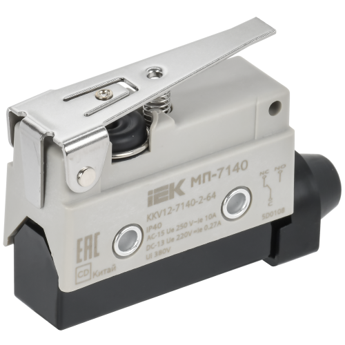 Микропереключатель концевой МП-7140 укороченный рычаг IP40 IEK