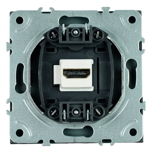 Розетка HDMI 2.0 Type A (механизм), серия Эмили, STEKKER, RST00-5118-05, черный уголь, soft touch Розетка HDMI 2.0 Type A (механизм), серия Эмили, STEKKER, RST00-5118-05, черный уголь, soft touch