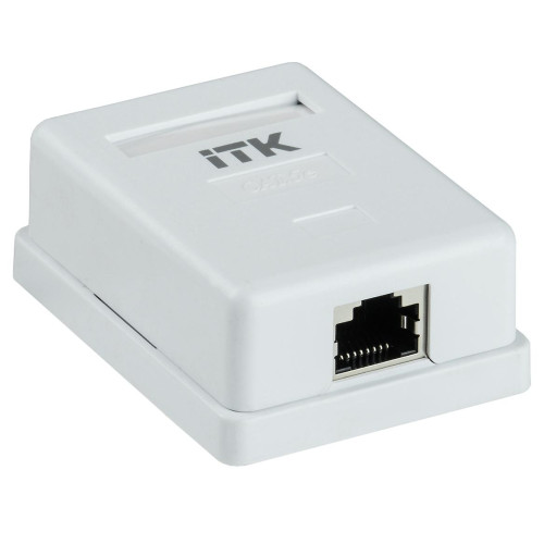 Розетка информационная настенная/ Розетка информационная настенная RJ45 кат. 5E FTP 1-порт