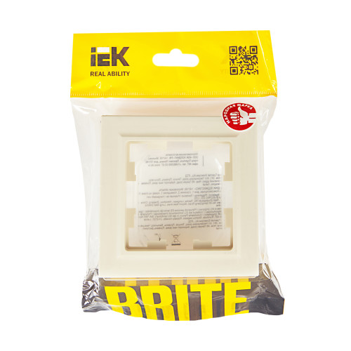 BRITE Рамка 1-местная IP44Р У-1-БрКр-44 бежевый IEK