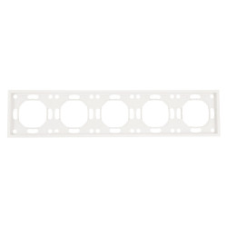 Рамка STEKKER, PFR00-5005-01 5-местная, серия Эмили, белый фарфор, soft touch