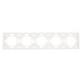 Рамка STEKKER, PFR00-5005-01 5-местная, серия Эмили, белый фарфор, soft touch Рамка STEKKER, PFR00-5005-01 5-местная, серия Эмили, белый фарфор, soft touch