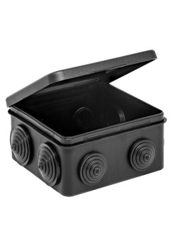 Коробка распределительная ОП 100х100х50мм (откид. крышка)УХЛ1 IP54 черн. Ruvinil 67045Ч