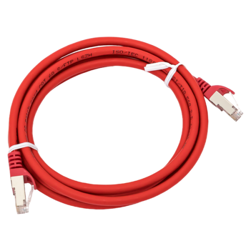 Патч-корд TERACOM CS Cat.6A экран. S/FTP LSZH красный (1,0м)