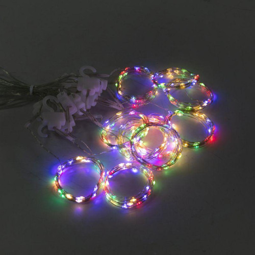 Гирлянда светодиодный занавес из росы 3х3м 300 LED IP20 USB + пульт управления с крючками для крепления мультиколор Neon-Night 315-889 Гирлянда светодиодный занавес из росы 3х3м 300 LED IP20 USB + пульт управления с крючками для крепления мультиколор Neon-Night 315-889