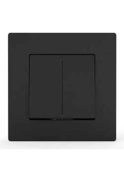 Выключатель 2-кл. СП Pixel 10А IP20 в сборе карбон TOKOV ELECTRIC TKE-PX-V2F-C14