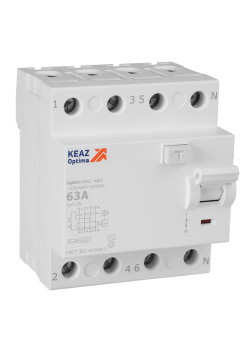 ВДТ без защиты от сверхтоков OptiDin DM63-4463-AC-4,5-УХЛ4 (4P, 63, 300mA)