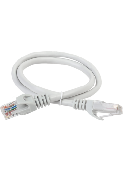 ITK RJ45(m) - RJ45(m) Cat. 5e U/UTP LSZH 5м серый