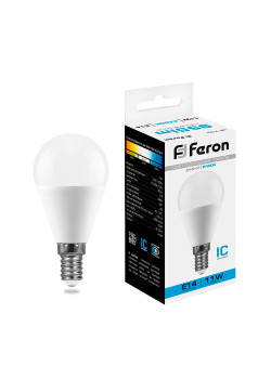 Лампа светодиодная Feron LB-750 Шарик E14 11W 175-265V 6400K