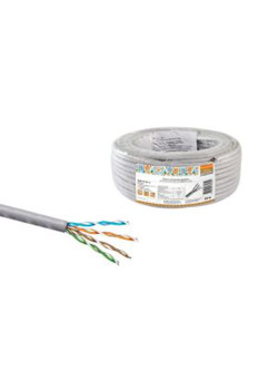 Кабель витая пара народный U/UTP Cat 5e 4х2х24AWG CCA (25м) PVC, серый