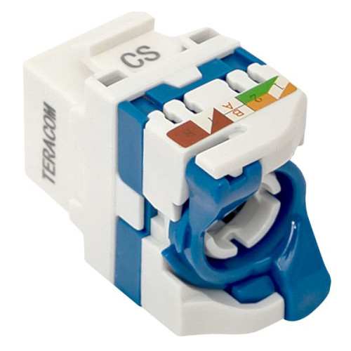 Модуль Keystone TERACOM CS Cat.6 неэкран. 110 IDC 180 град. самозажимной (Toolless) синий Модуль Keystone TERACOM CS Cat.6 неэкран. 110 IDC 180 град. самозажимной (Toolless) синий
