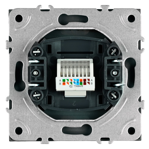Розетка компьютерная 1-местная RJ-45 (механизм), STEKKER, серия Эмили, RST00-5117-10, платиново-серый, soft touch Розетка компьютерная 1-местная RJ-45 (механизм), STEKKER, серия Эмили, RST00-5117-10, платиново-серый, soft touch