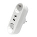 Разветвитель 2-м плоский с заземл.16А 2USB А+А 2.4А 3500Вт бел. DOMTOK 2732 Разветвитель 2-м плоский с заземл.16А 2USB А+А 2.4А 3500Вт бел. DOMTOK 2732