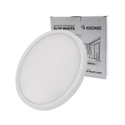 Светильник светодиодный SLIM WHITE 38Вт 4500К IP40 2650лм 230В 400х25мм КОСМОС KSlim38w_W4500K