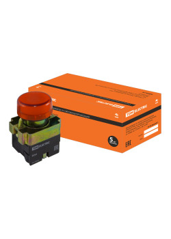 Лампа сигнальная SB2-BV64 с подсветкой 230 В LED, d22 мм, красный, IP40 TDM