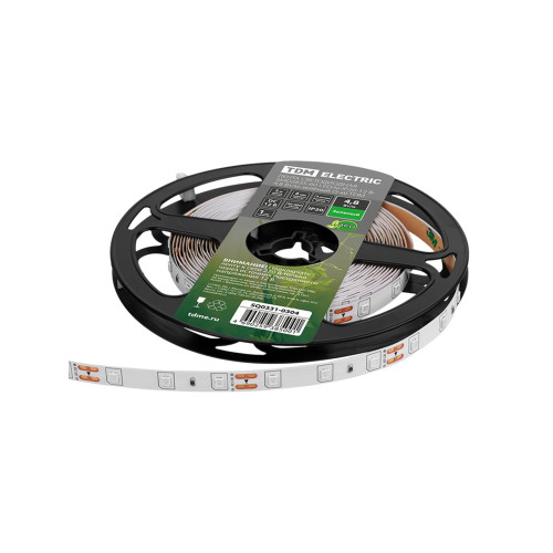 Лента светодиодная SMD2835-60 LED/м-IP20-12 В-4,8 Вт/м-зелёный (5 м) TDM