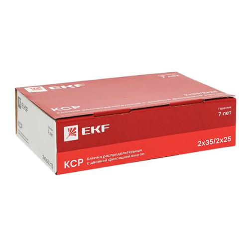 Клемма распределительная КСР с двойным винтом 2x35/2x25 желто-зеленая EKF