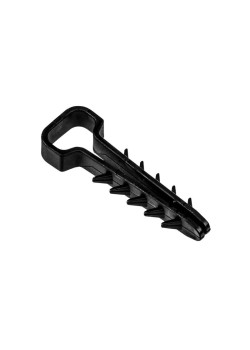 Дюбель-хомут PCD-F 06х12-45-100BL для плоского кабеля PA6.6 черн. (уп.100шт) JazzWay 5055001