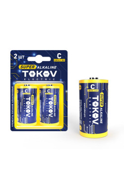 Элемент питания алкалиновый С/LR14 (блистер 2шт) TOKOV ELECTRIC TKE-ALS-LR14/B2