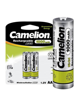 Аккумулятор AA/R6 NI-CD 1000мА.ч BP-2 металлик (блист.2шт) Camelion 6181