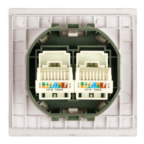 Розетка компьютерная 2-местная RJ-45 (механизм), STEKKER, серия Мия, RST00-3111-08, пудровый жемчуг Розетка компьютерная 2-местная RJ-45 (механизм), STEKKER, серия Мия, RST00-3111-08, пудровый жемчуг