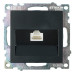 Розетка компьютерная 1-местная RJ-45 (механизм), STEKKER GLS00-7107-05, серия Катрин, черный
