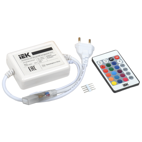 Контроллер с ПДУ ИК RGB 3 канала 220В 1А 500Вт IEK Контроллер с ПДУ ИК RGB 3 канала 220В 1А 500Вт IEK